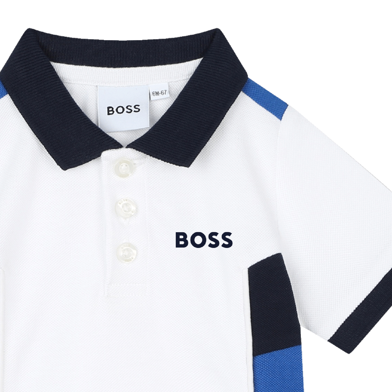 Polo à sigle en piqué BOSS 
                    GARCON