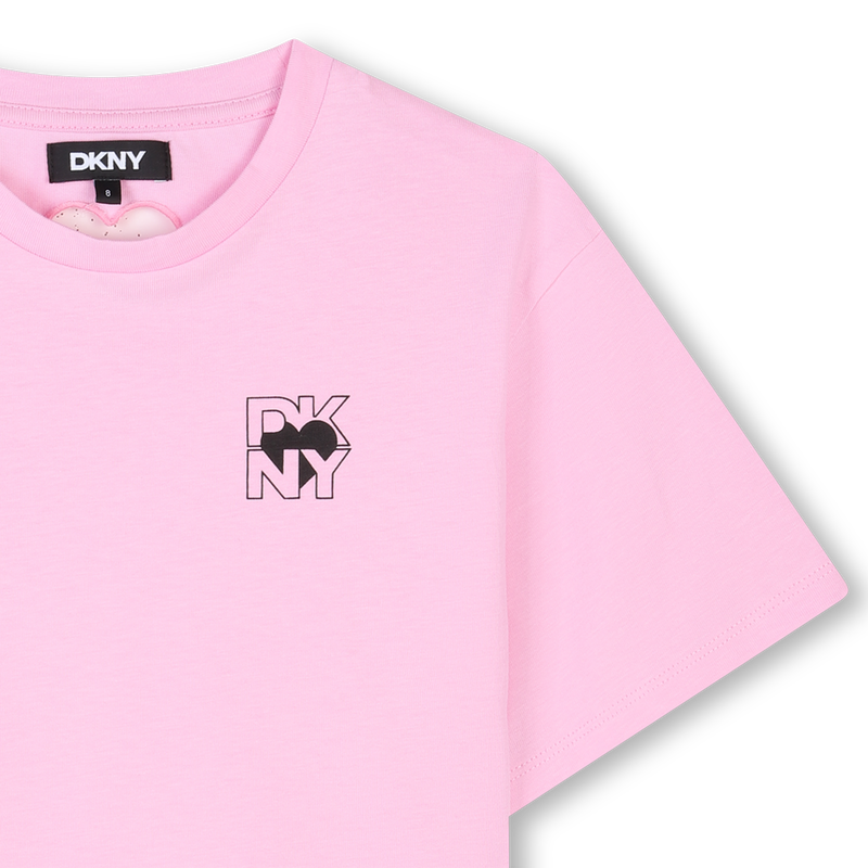 T-shirt manches courtes coton DKNY 
                    FILLE