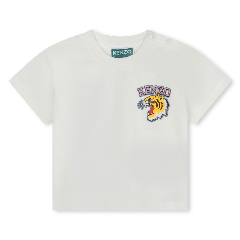 T-shirt pressionné en coton KENZO KIDS 
                    FILLE
