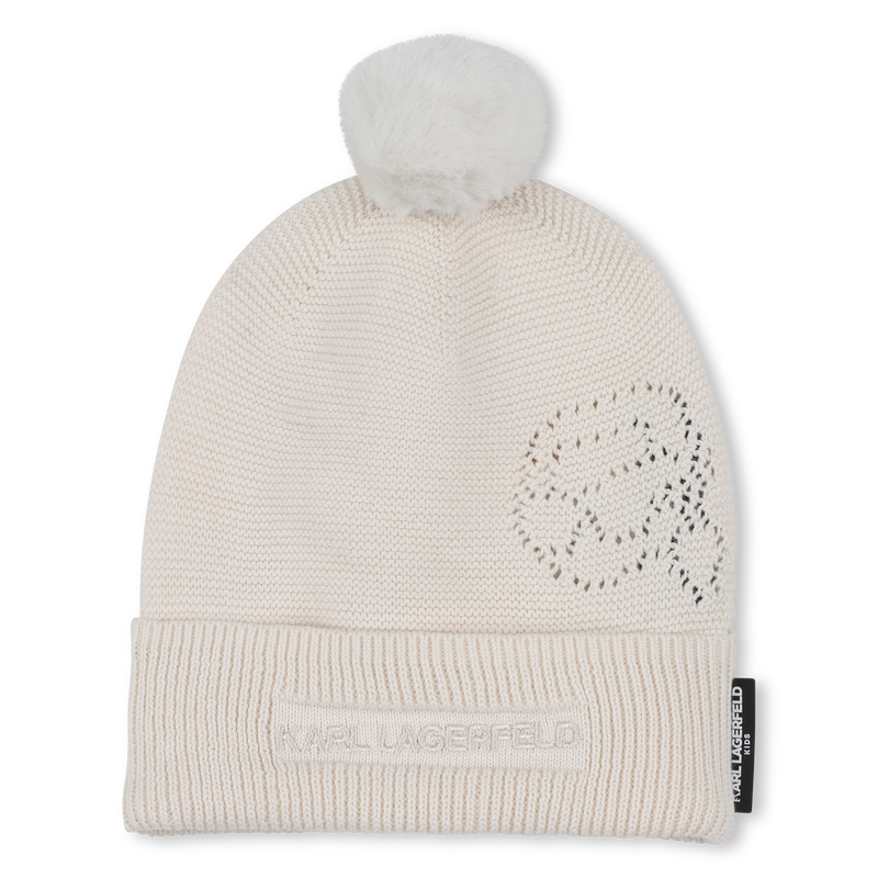 Bonnet tricot avec pompon KARL LAGERFELD KIDS 
                        UNISEXE