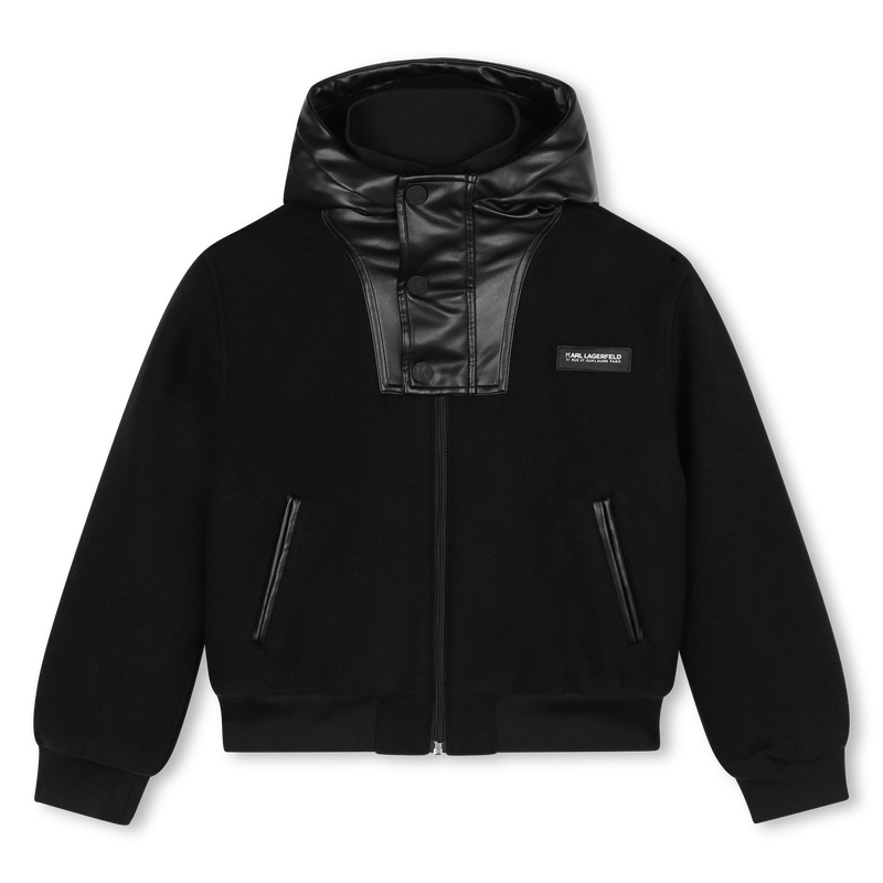 Blouson à capuche bimatière KARL LAGERFELD KIDS 
                    GARCON