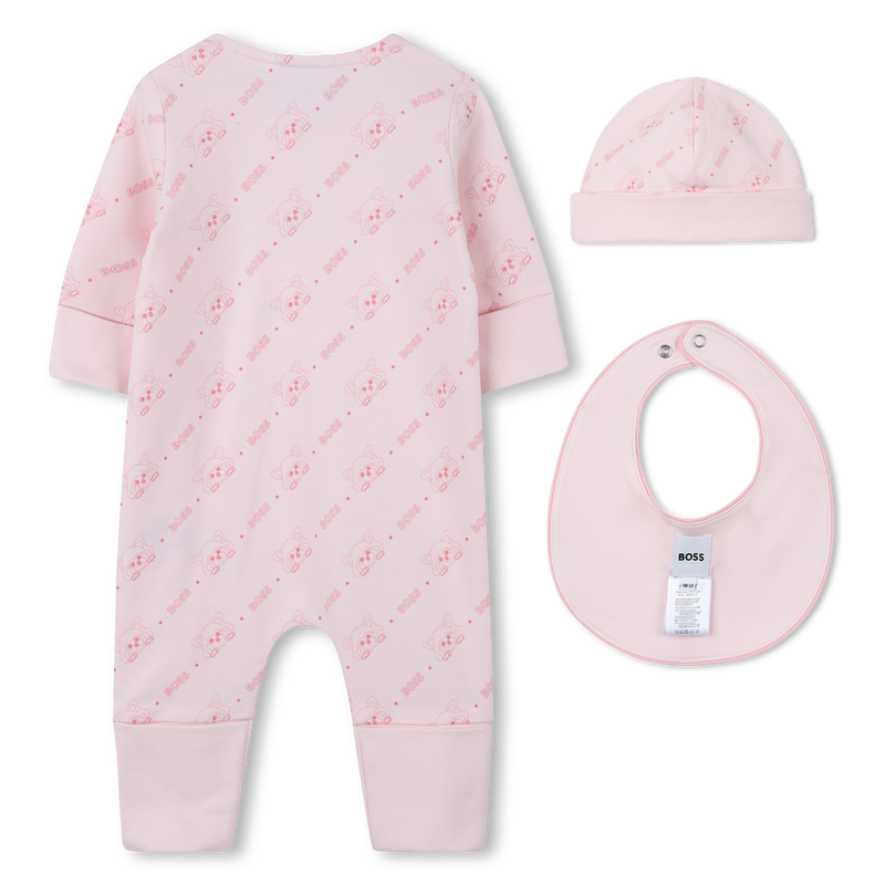 Ensemble pyjama, bonnet et bavoir BOSS 
                        FILLE