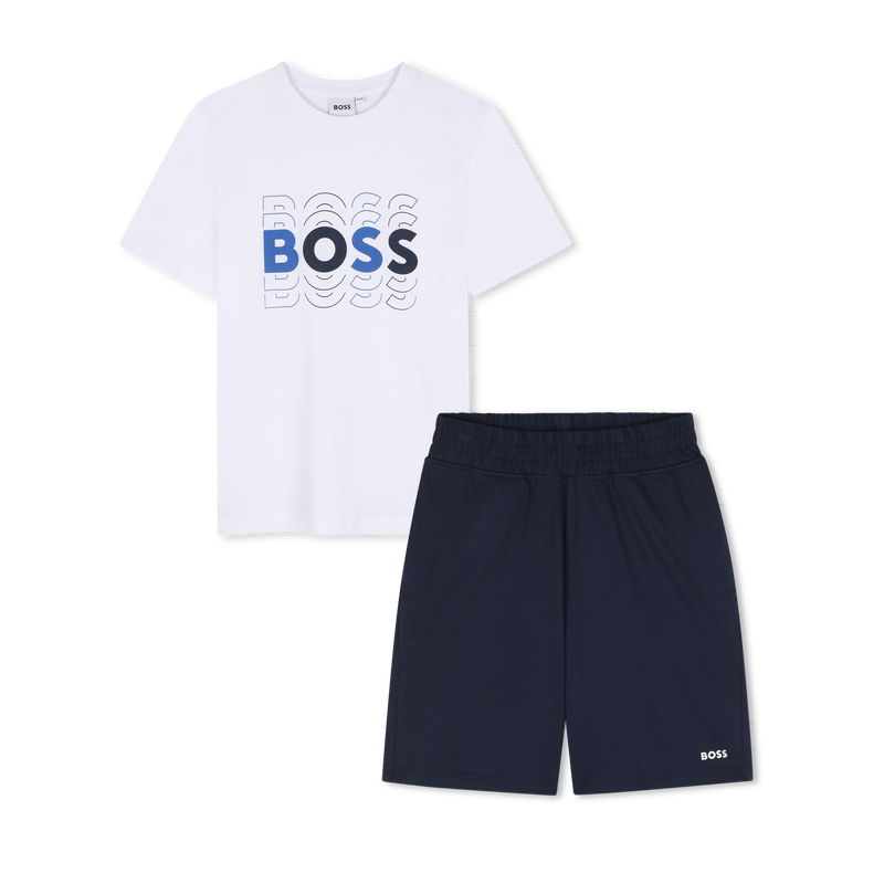 ENSEMBLE T-SHIRT + BERMUDA BOSS 
                        GARCON