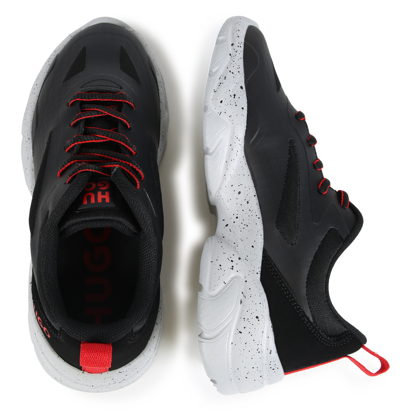 Baskets lac&eacute;es multi-textur&eacute;es Hugo 
                        GARCON