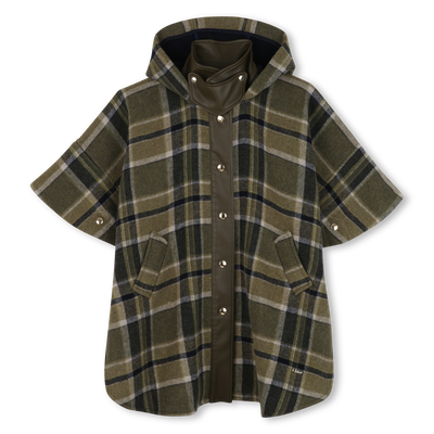 Manteau cape à carreaux CHLOE FILLE