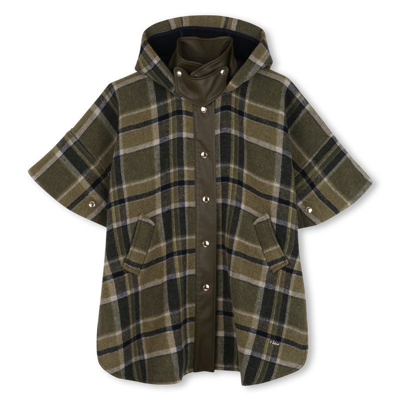 Manteau cape à carreaux CHLOE 
                    FILLE
