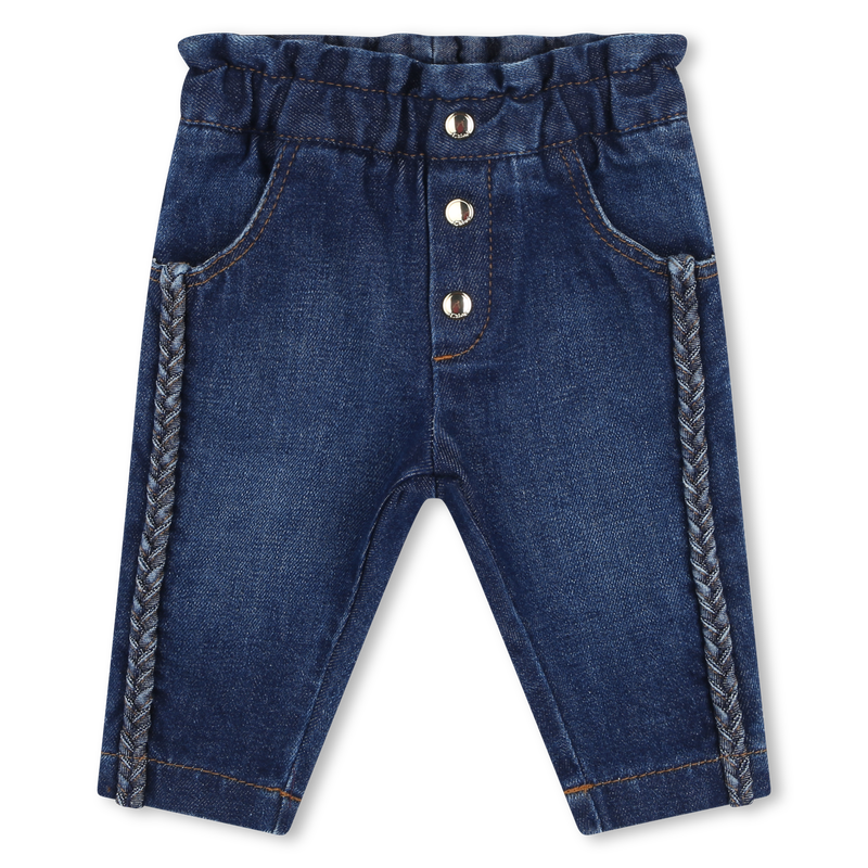 Jean avec tresses et boutons CHLOE 
                    FILLE