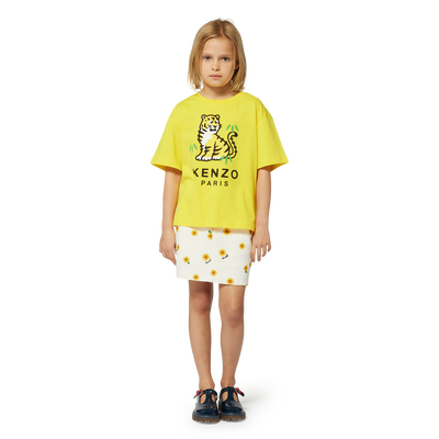 Jupe à taille élastiquée KENZO KIDS FILLE