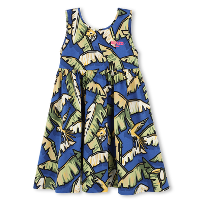 Robe &agrave; bretelles en coton KENZO KIDS FILLE