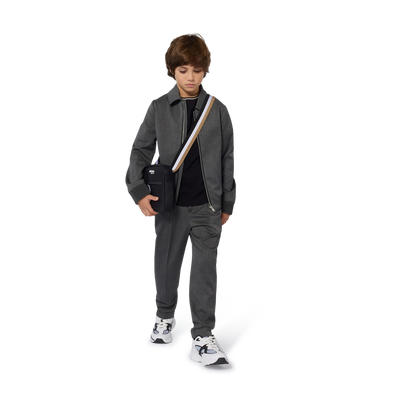 Sac besace en textile enduit BOSS GARCON