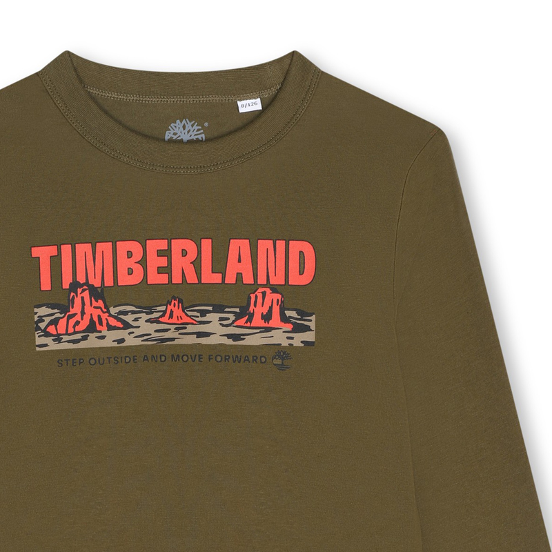 T-shirt &agrave; imprim&eacute; et message TIMBERLAND 
                        GARCON