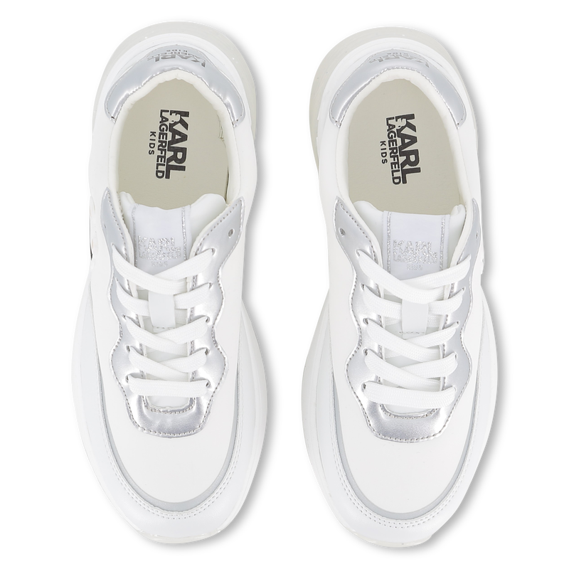 Baskets à lacets avec badge KARL LAGERFELD KIDS 
                    FILLE