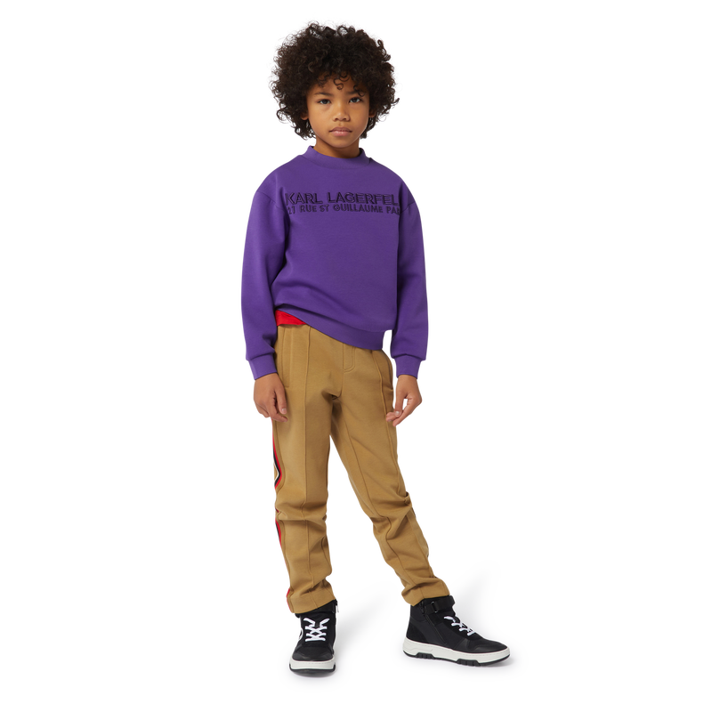 Baskets montantes en cuir de vachette KARL LAGERFELD KIDS 
                    GARCON