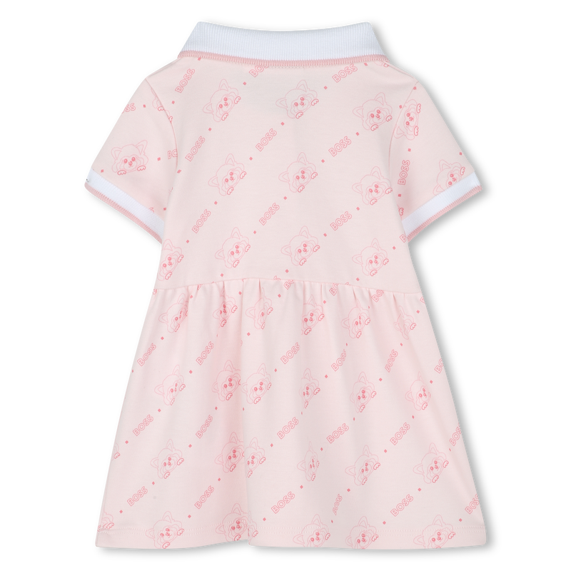 Robe imprimée à col polo BOSS 
                    FILLE