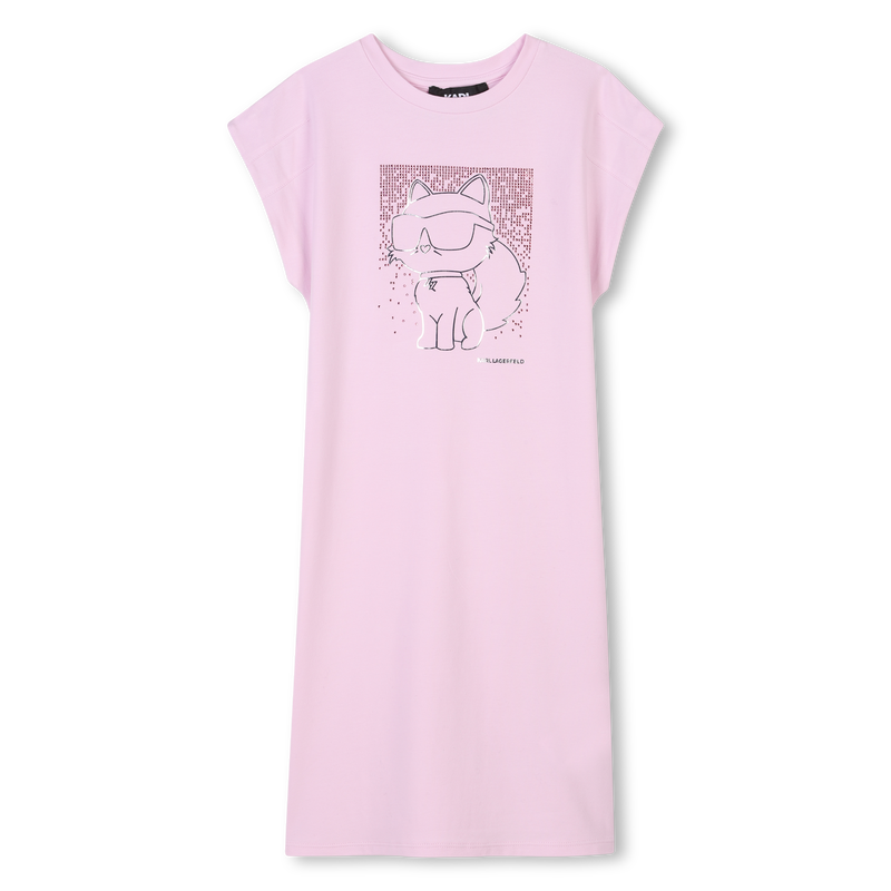 Robe manches courtes fantaisie KARL LAGERFELD KIDS 
                    FILLE