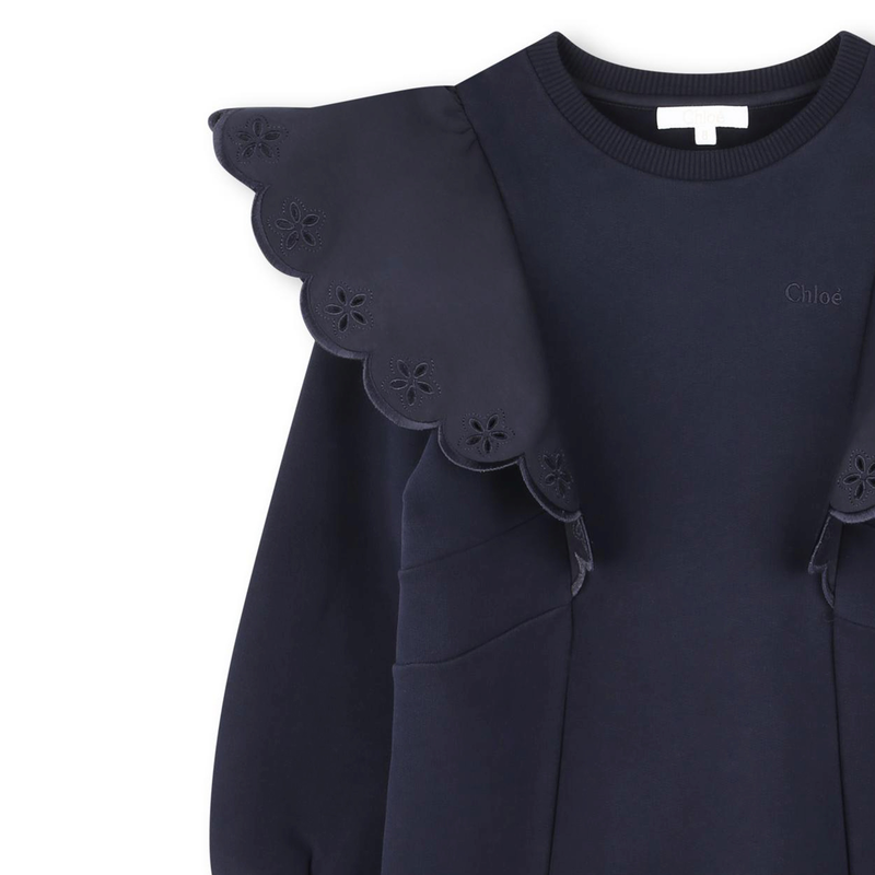 Robe en molleton à volants CHLOE 
                    FILLE