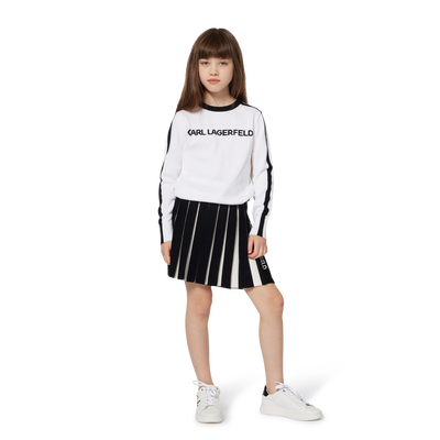 Jupe plissée en tricot KARL LAGERFELD KIDS FILLE