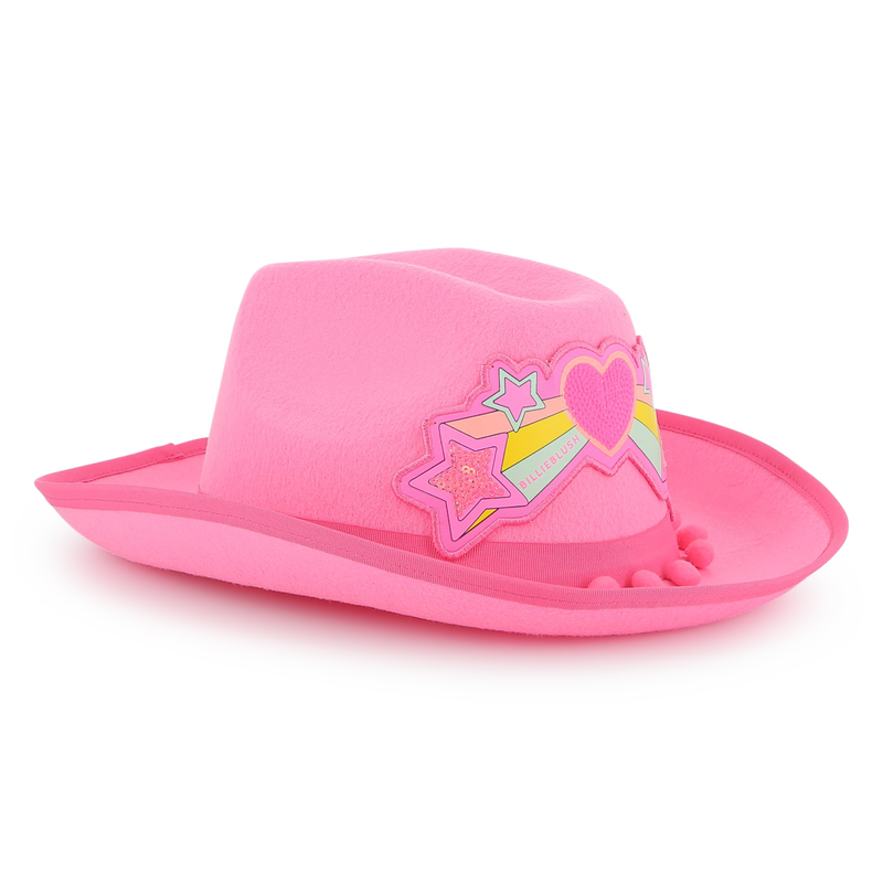 Chapeau western &agrave; pompons BILLIEBLUSH 
                        FILLE