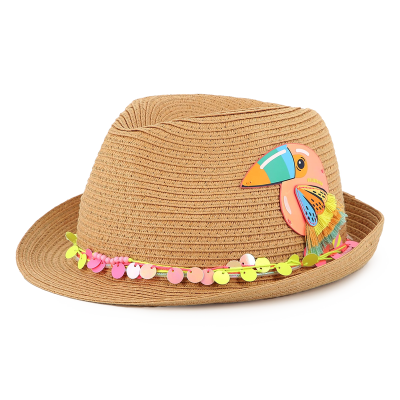 Chapeau moul&eacute; avec oiseau BILLIEBLUSH 
                        FILLE