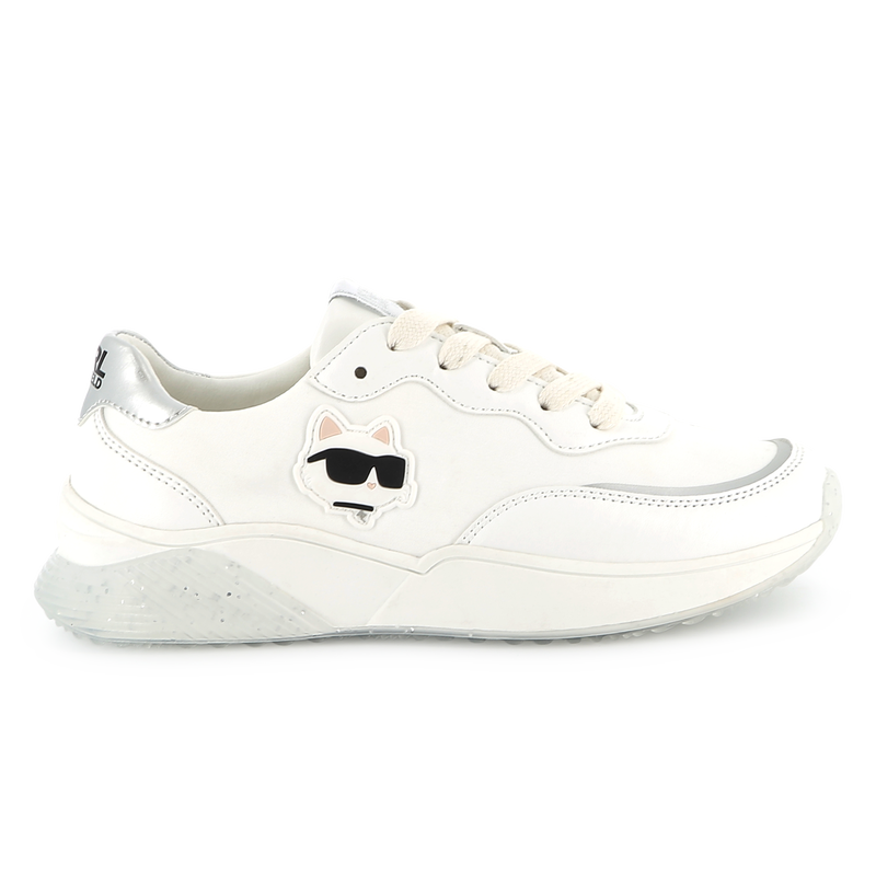 Baskets à lacets avec badge KARL LAGERFELD KIDS 
                    FILLE