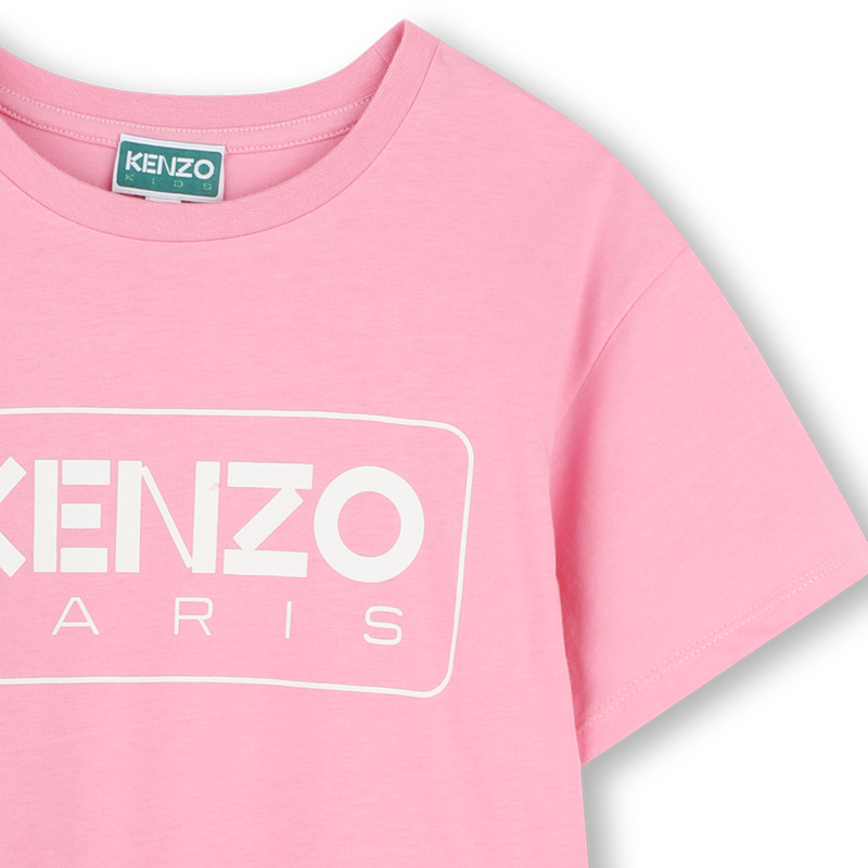 Robe avec imprim&eacute; et volant KENZO KIDS 
                        FILLE