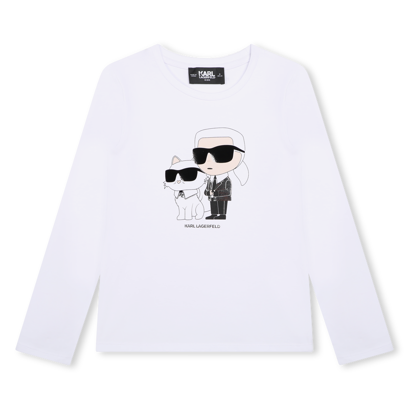 T-shirt avec imprimé placé KARL LAGERFELD KIDS 
                    FILLE