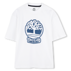 T-shirt bicolore avec logo, BLANC, hi-res