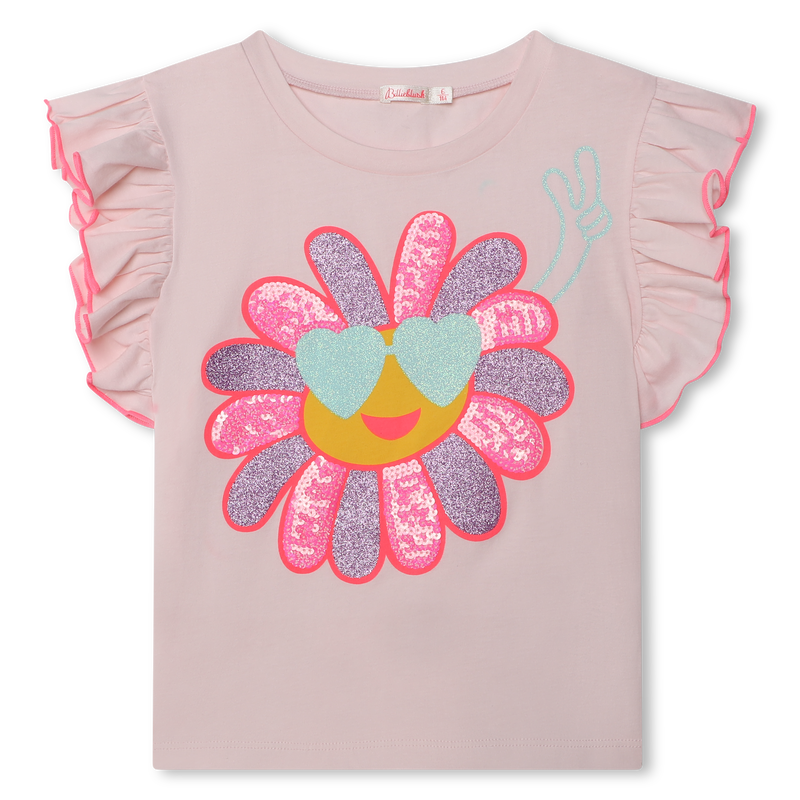 T-shirt à col rond et volants BILLIEBLUSH 
                    FILLE