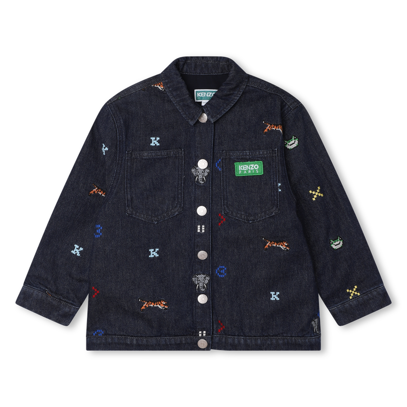 Veste brodée en jean KENZO KIDS 
                    GARCON