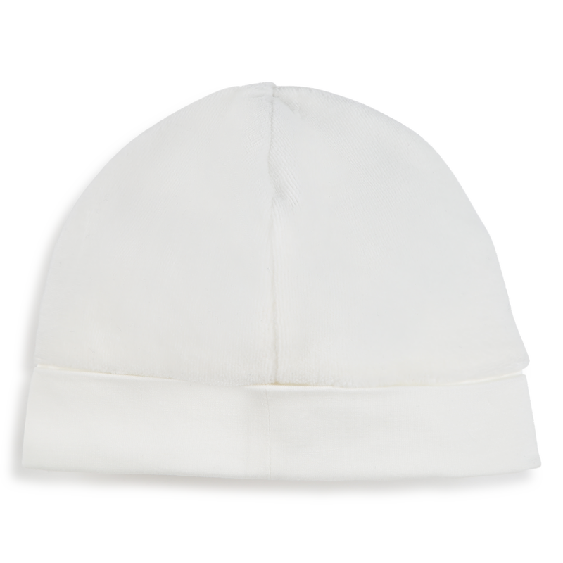Bonnet de naissance velours BOSS 
                    UNISEXE