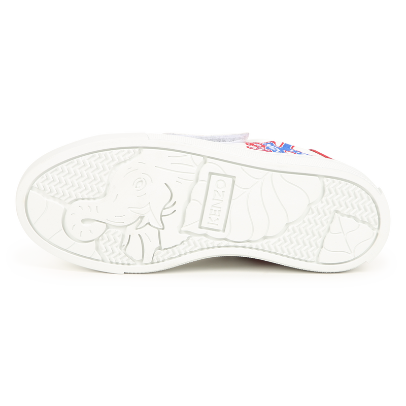 Baskets en cuir avec bande auto-agrippante KENZO KIDS 
                    GARCON
