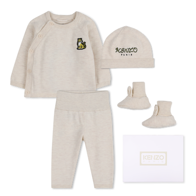 ENSEMBLE PULL, PANTALON ET BONNET KENZO KIDS UNISEXE