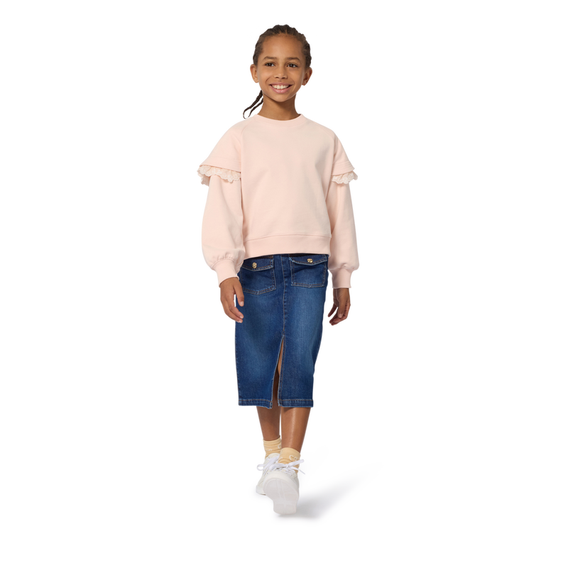 Jupe mi-longue en denim CHLOE 
                        FILLE
