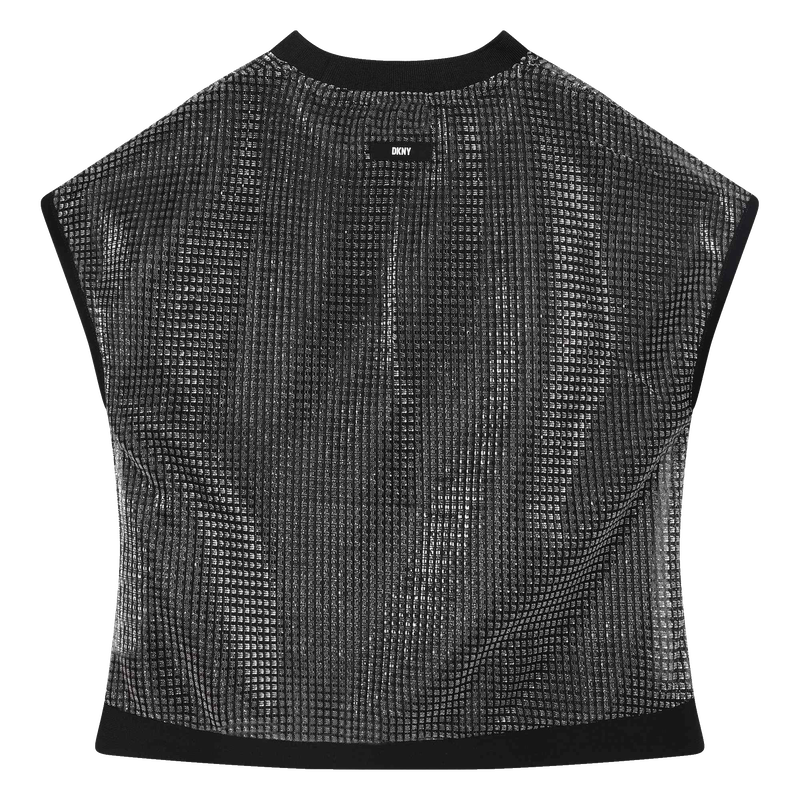 T-shirt cérémonie en tissu en maille ajouré DKNY 
                    FILLE