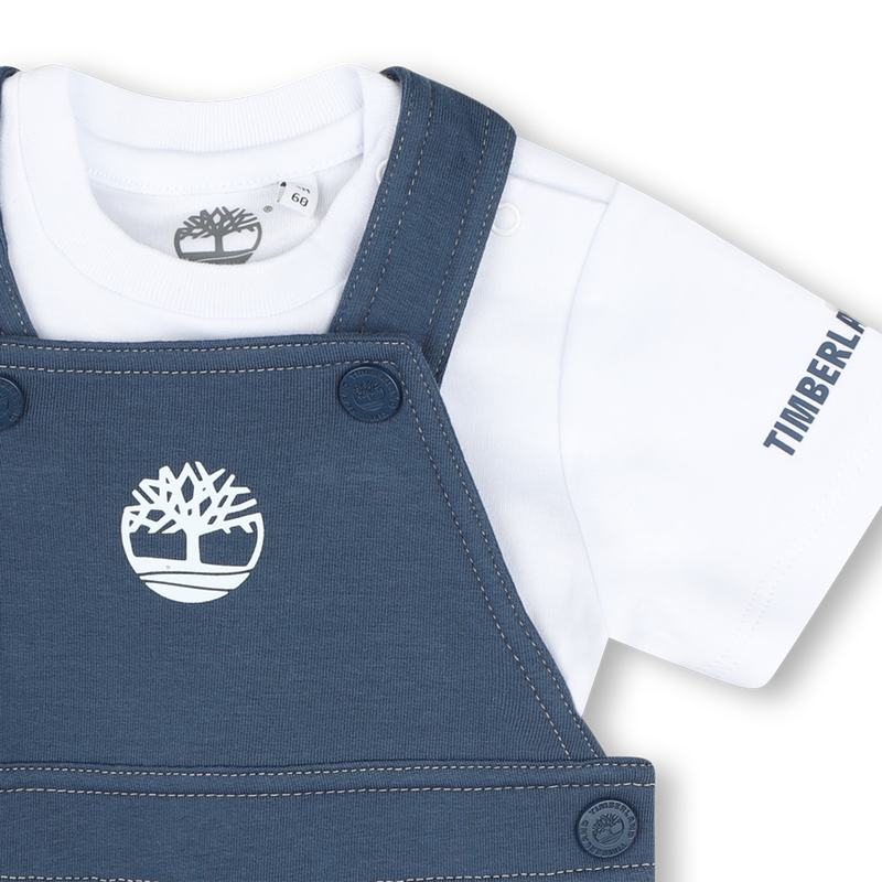 Ensemble salopette et T-shirt TIMBERLAND 
                    GARCON
