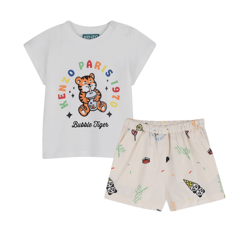 ENSEMBLE T-SHIRT ET SHORT KENZO KIDS 
                        GARCON
