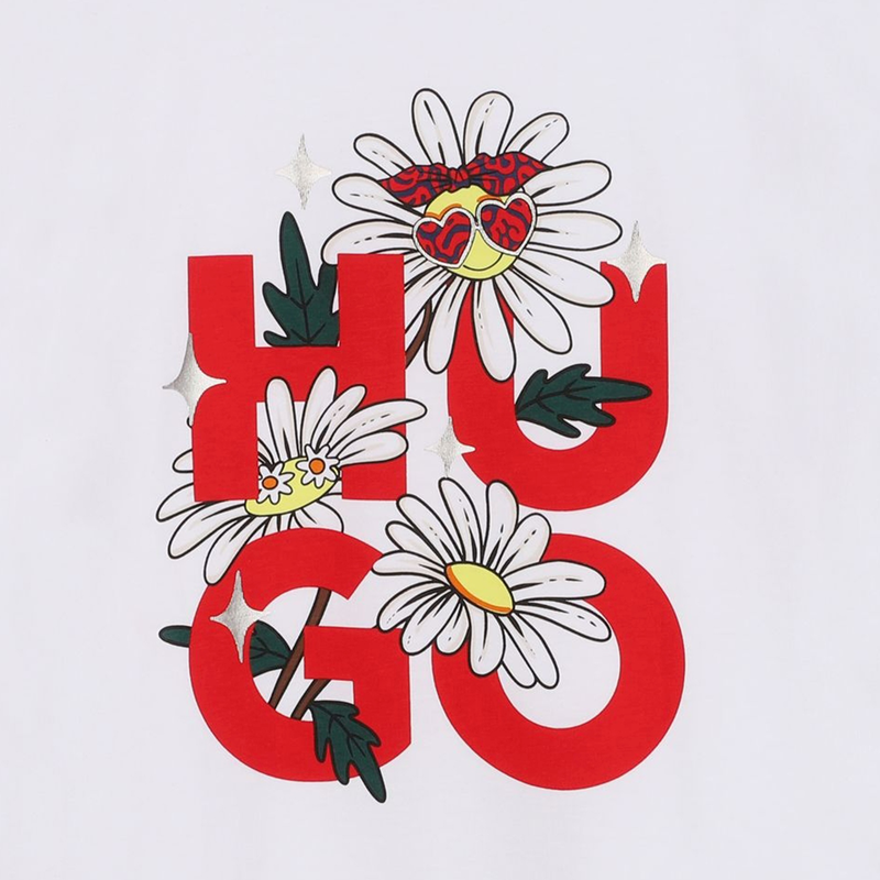 T-shirt avec imprim&eacute; fantaisie Hugo 
                        FILLE
