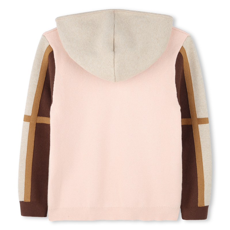 Cardigan à capuche tricolore CHLOE 
                    FILLE