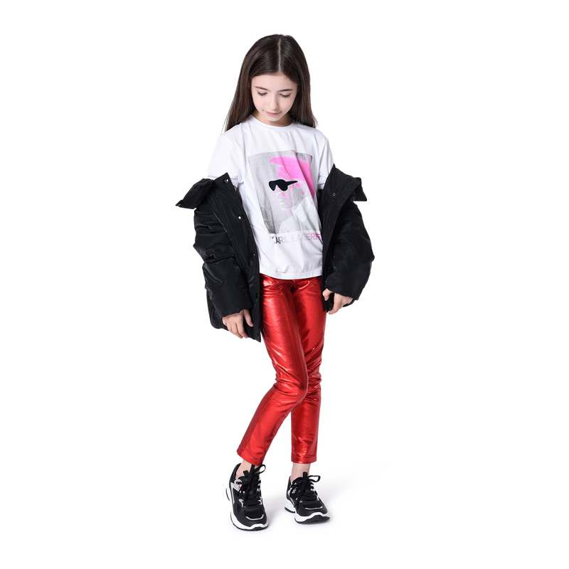 Pantalon enduit métallisé KARL LAGERFELD KIDS 
                    FILLE