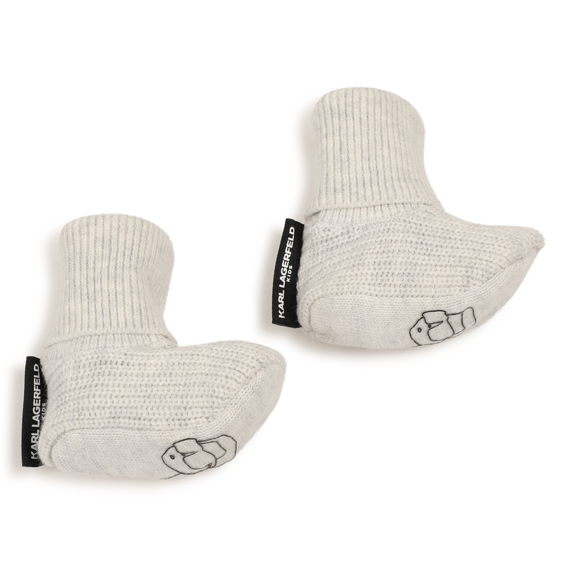 Ensemble bonnet et chaussons KARL LAGERFELD KIDS 
                        UNISEXE