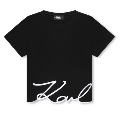 T-shirt avec sigle brodé en bas KARL LAGERFELD KIDS FILLE