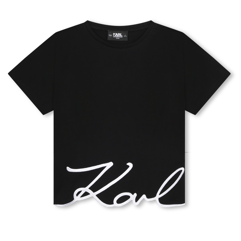 T-shirt avec sigle brodé en bas KARL LAGERFELD KIDS 
                    FILLE