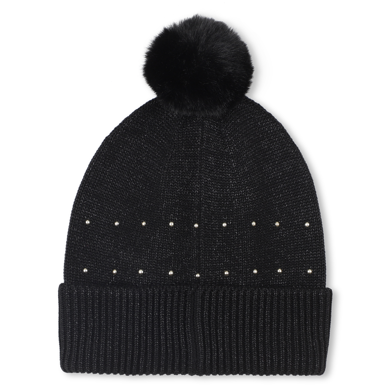 Bonnet tricot avec pompon MICHAEL KORS 
                    FILLE