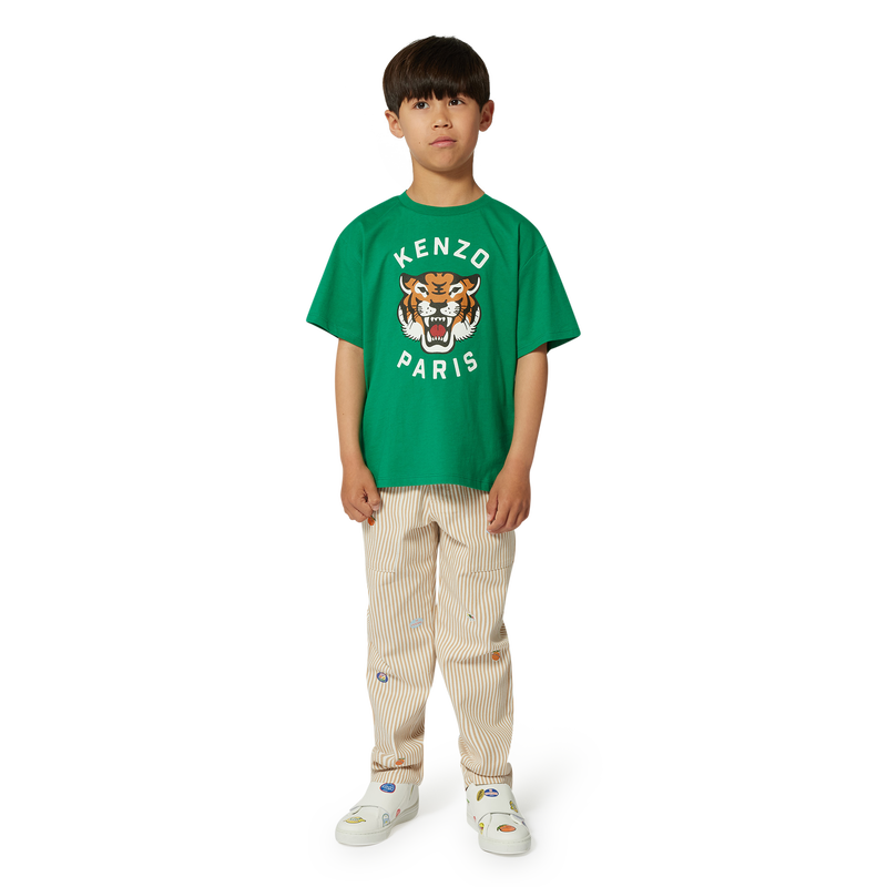 T-shirt en coton avec imprim&eacute; KENZO KIDS 
                        GARCON