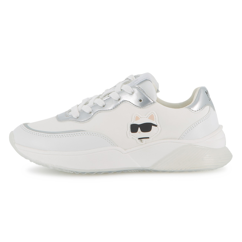 Baskets à lacets avec badge KARL LAGERFELD KIDS 
                    FILLE