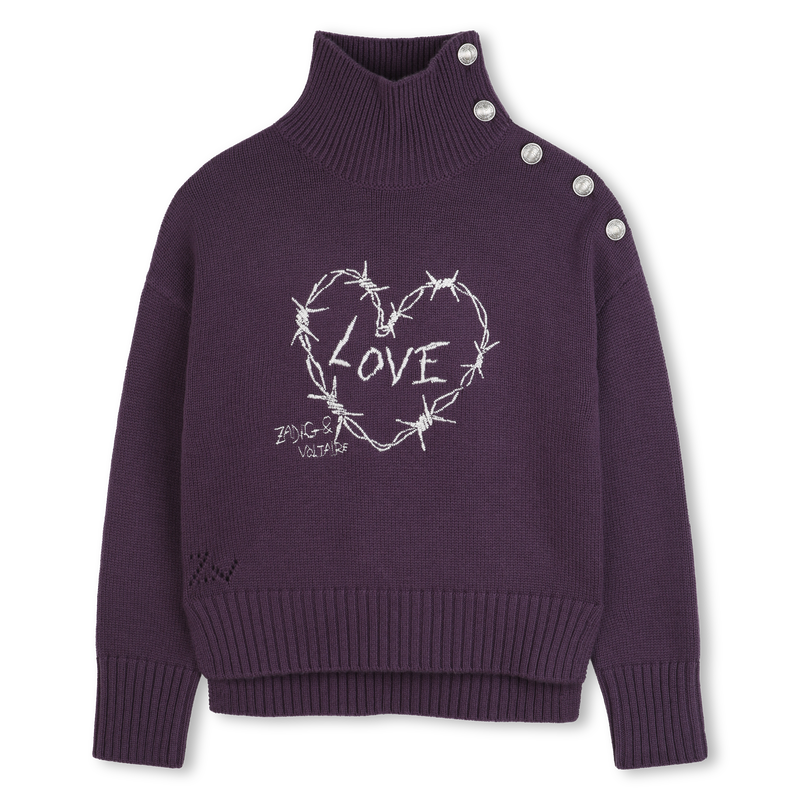 Pull col montant en tricot ZADIG & VOLTAIRE 
                    FILLE