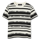 T-shirt &agrave; manches courtes ray&eacute; KARL LAGERFELD KIDS 
                    GARCON