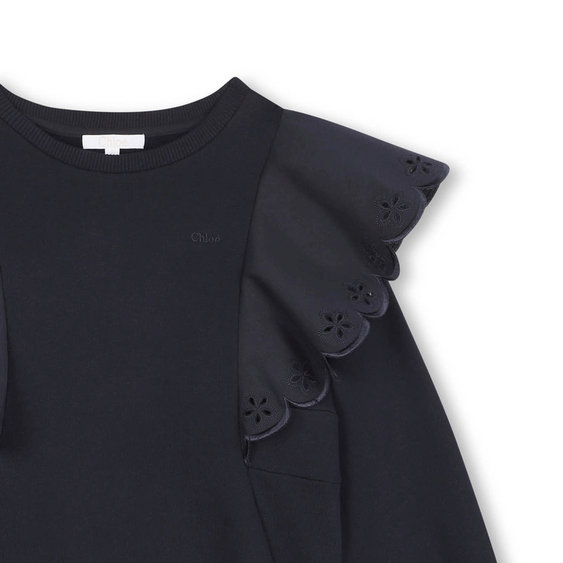 Sweat-shirt molleton à volants CHLOE 
                    FILLE