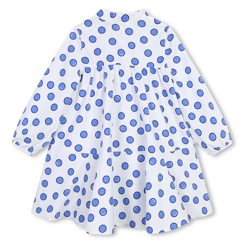 Robe à pois en popeline coton KENZO KIDS 
                    FILLE