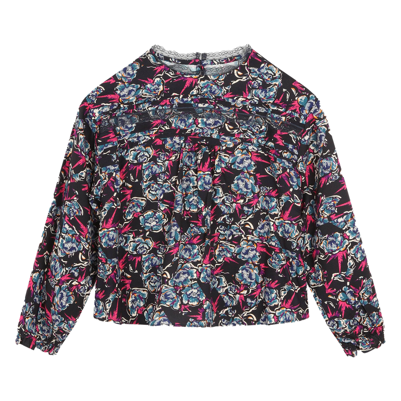 Blouse à motifs et dentelle ZADIG & VOLTAIRE 
                    FILLE